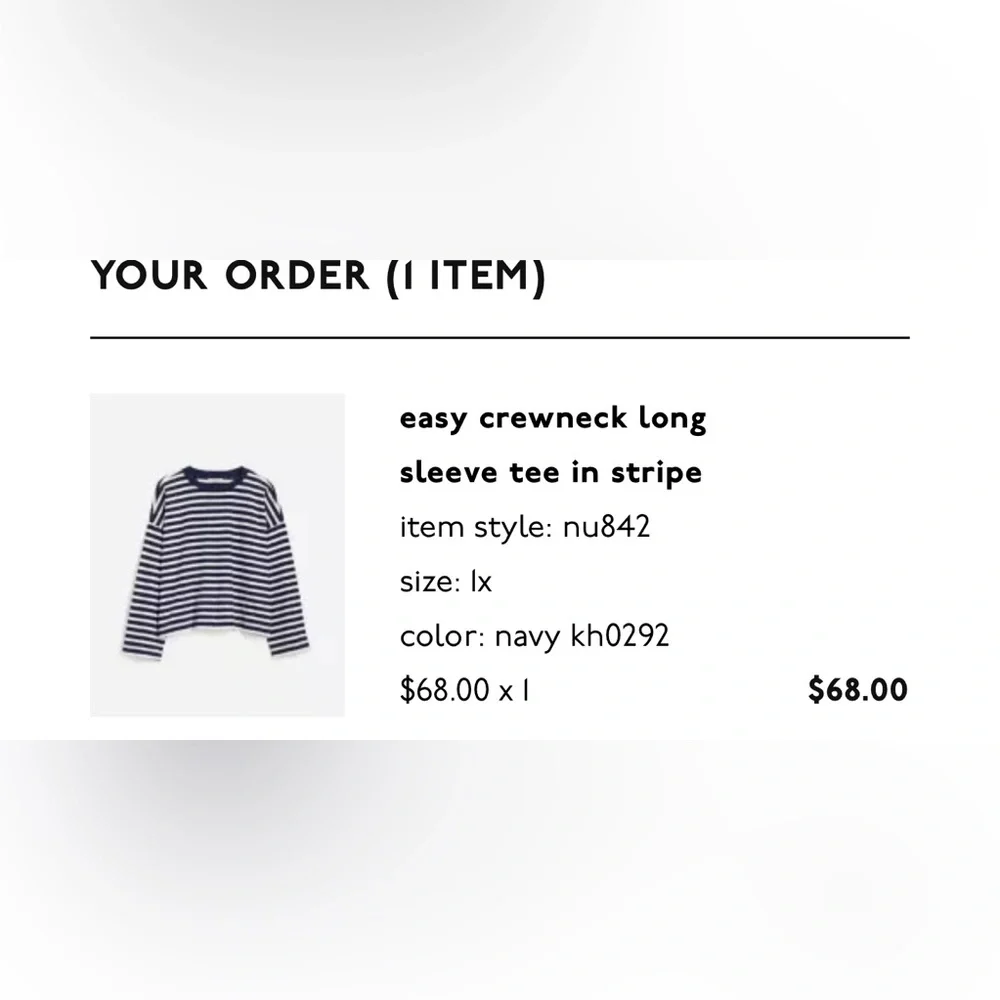 Madewell Navy and White Striped Top - Picture 4 of 5